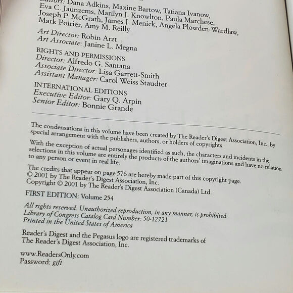 1st Ed Readers Digest Select Edition Running Blind Lee Harvey Vol 2 2001 HC Y2K - Picture 4 of 5